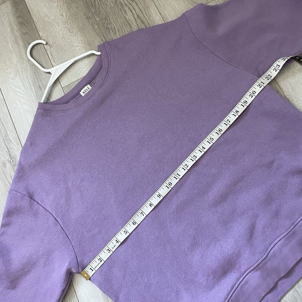 Kule Crewneck Sweatshirt boxy oversized womens Purple (medium) casual athleisure - Picture 3 of 6